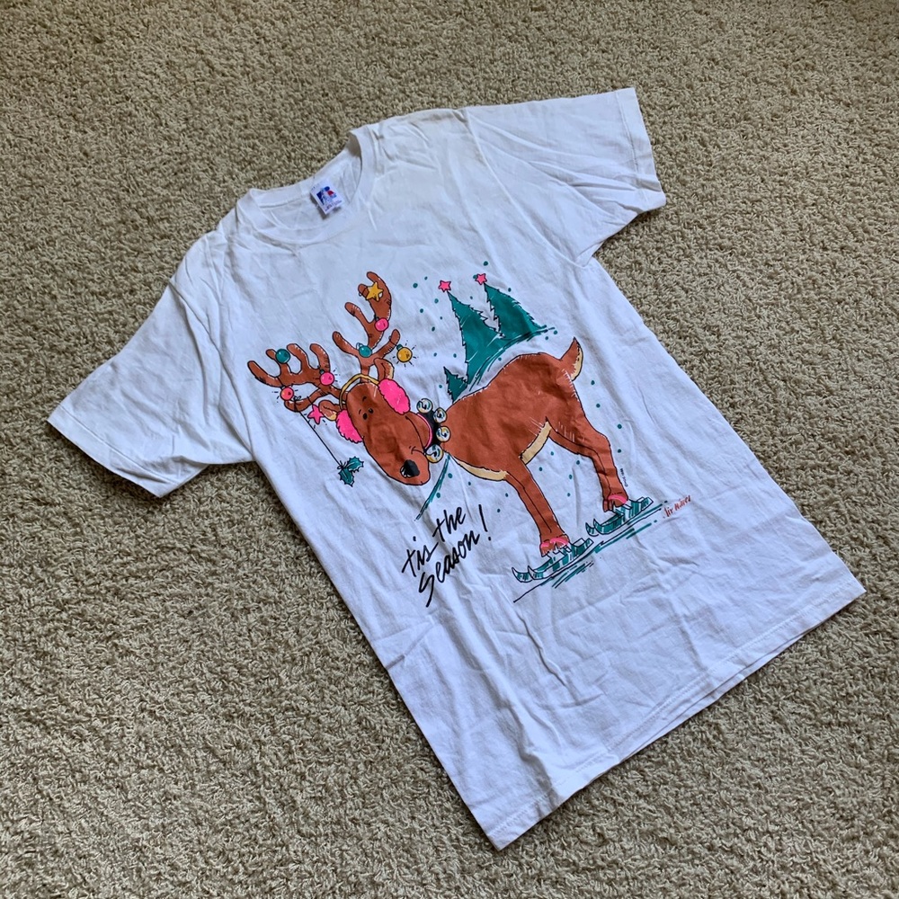 Vintage 1986 Reindeer Christmas Shirt